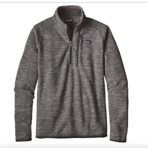 Patagonia Worn Wear M’s Better Sweater 1/4 Zip in Nickel (dark gray) size medium